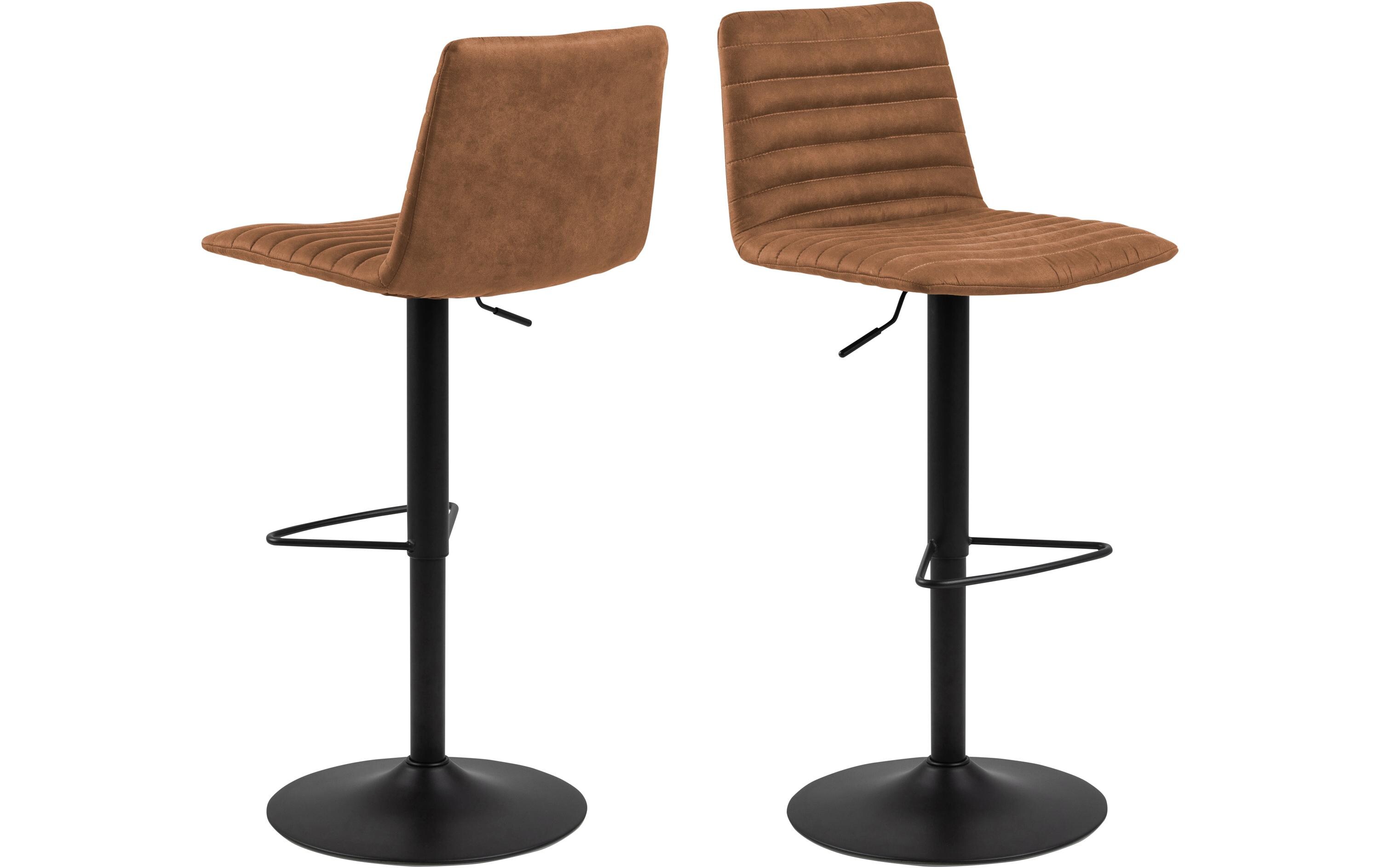 Barhocker Kimmy, 2 Stück, 50 x 110.5 cm, Camel<br>Barstühle mit geradlinigem Design