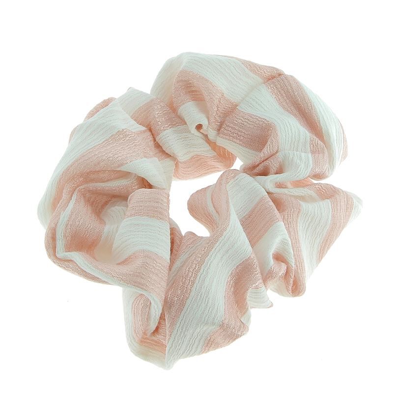 Chouchou Rayure Rose Et Blanc