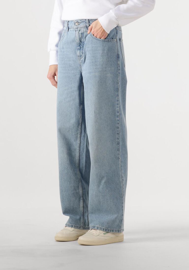 lichtblauwe penn & ink straight leg jeans trousers s25z734