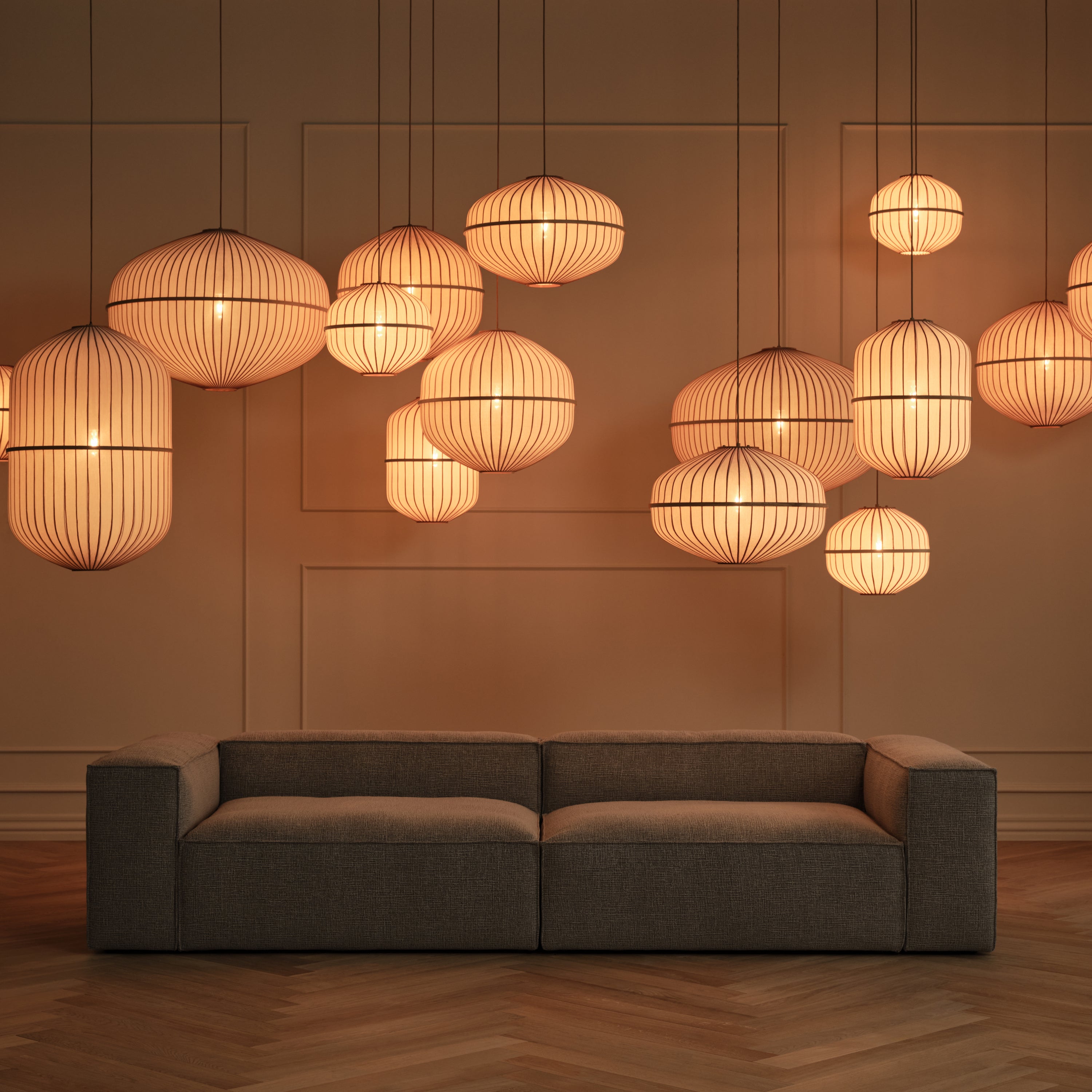 Bolia Lucén Hanglamp Ã 90 cm - Ellips - Geolied Hout