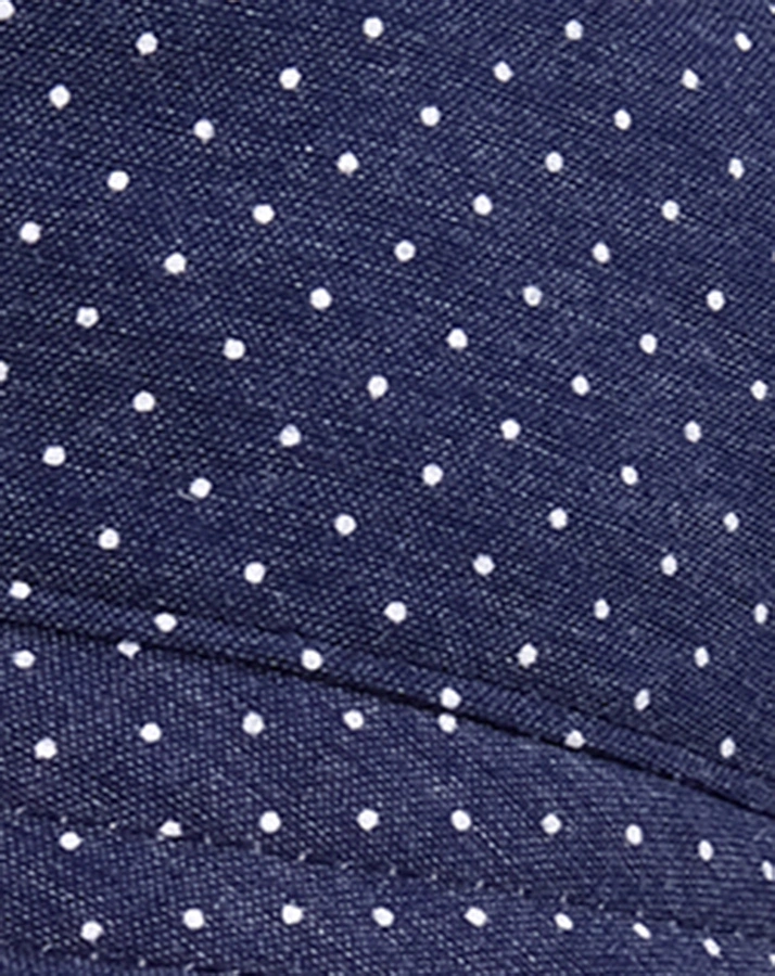Sommerhut SUNSHINE gepunktet in jeansblau