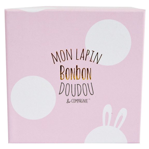 Doudou lapin bonbon rose petit modèle