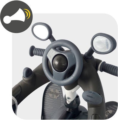 Smoby Trehjuling Baby Driver, Grå