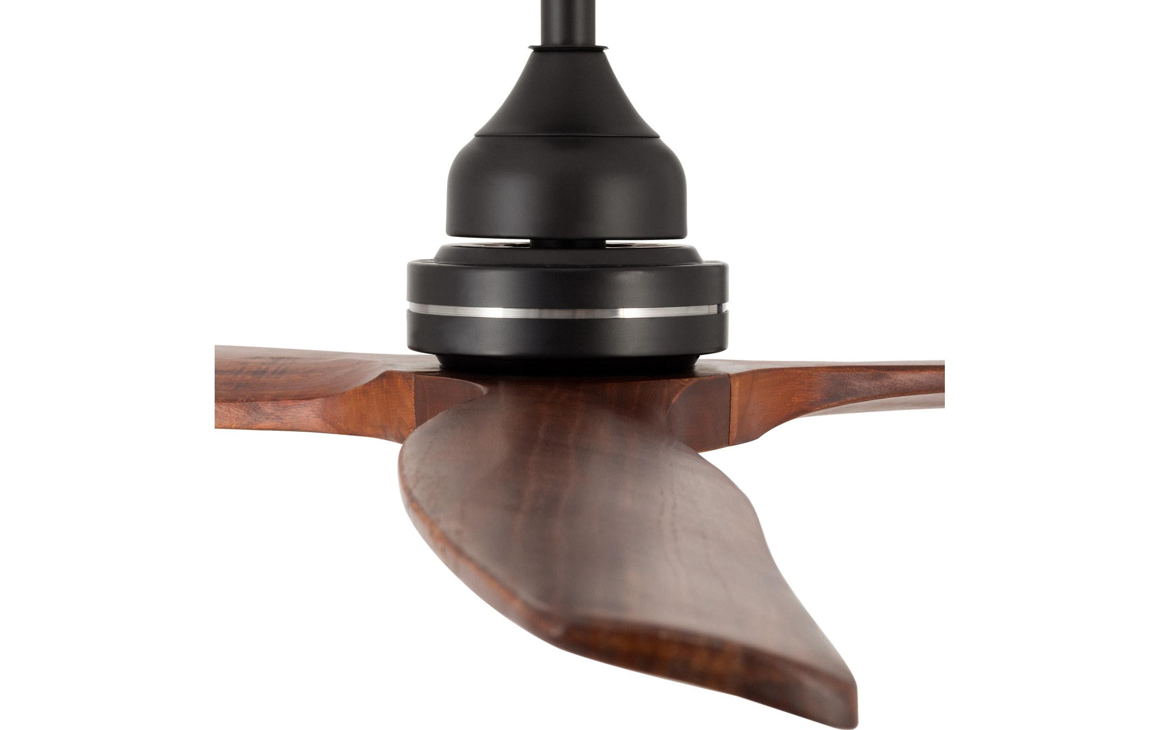 Deckenventilator, Holz Schwarz<br>Leiser Deckenventilator mit Fernbedienung und 3 Geschwindigkeiten