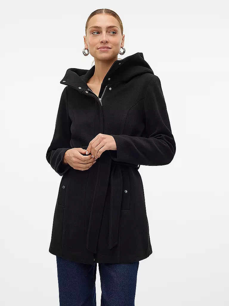 VERO MODA Wollmantel VMPOPLIVA  schwarz