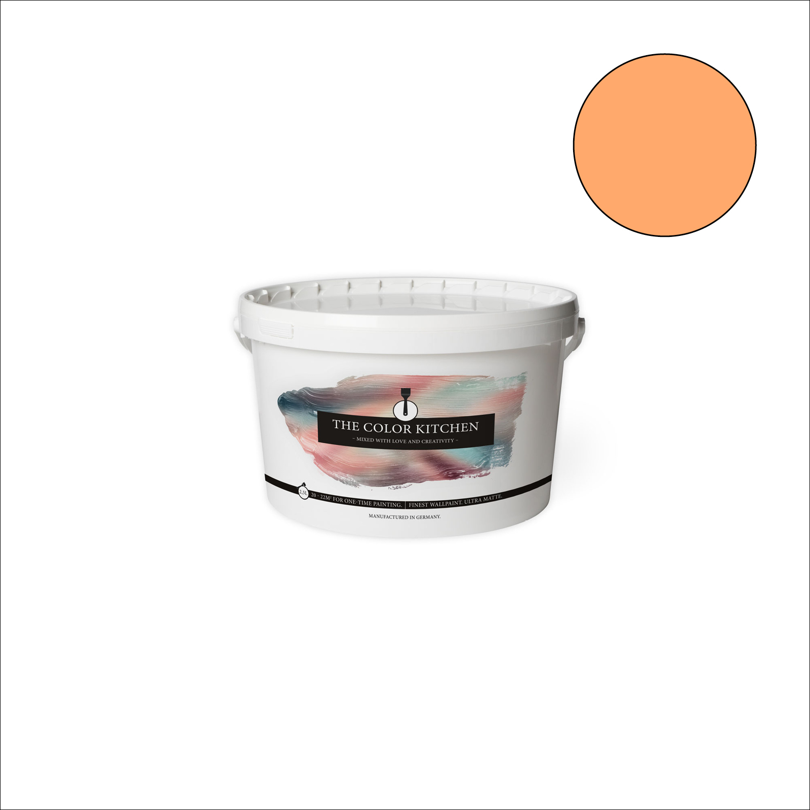 The Color Kitchen Wandfarbe Pure Papaya - orange matt - 2,5 Liter