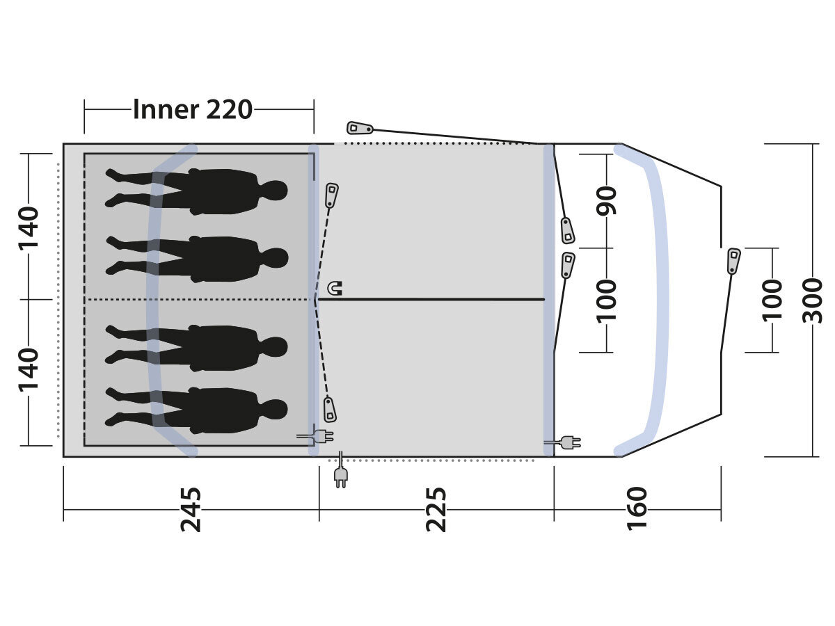 Outwell Sacramento 4 Air tunneltent