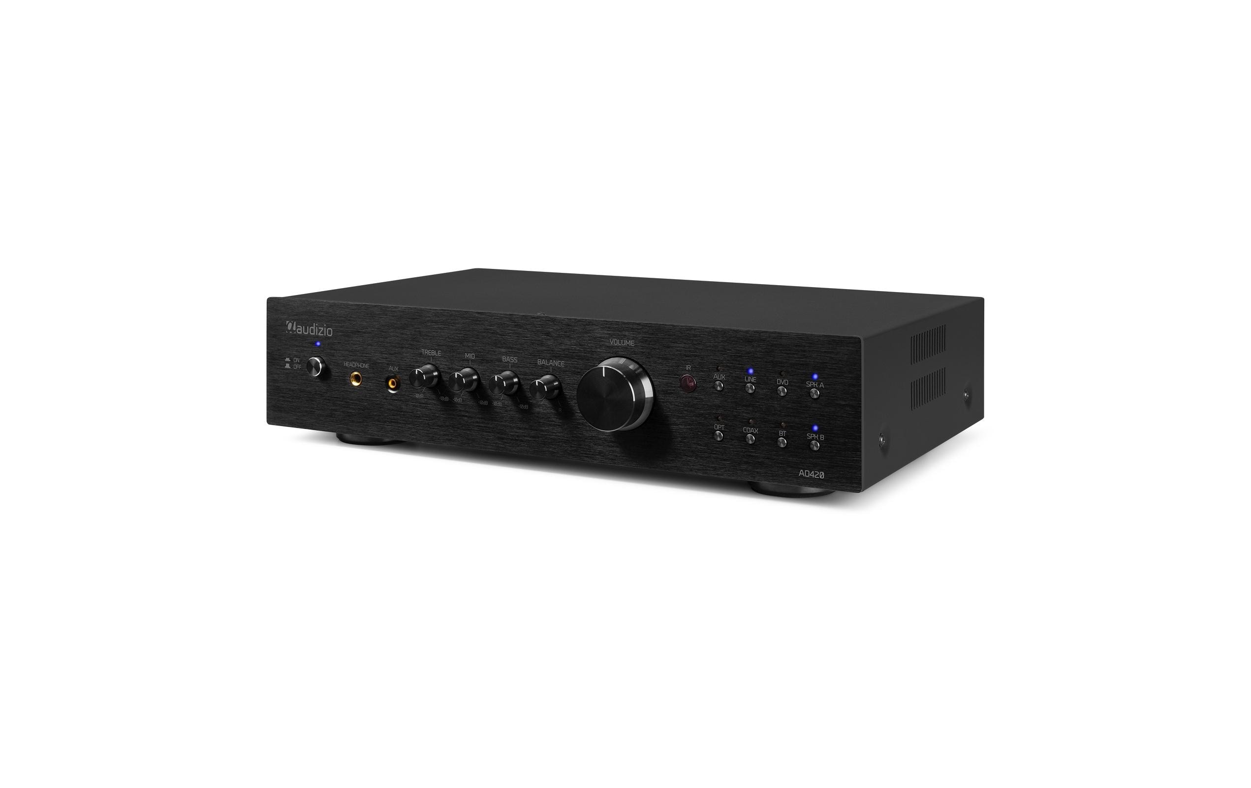 Stereo-Verstärker AD420B Schwarz<br>Vielseitiger 4-Kanal-Verstärker mit grosser Funktionalität
