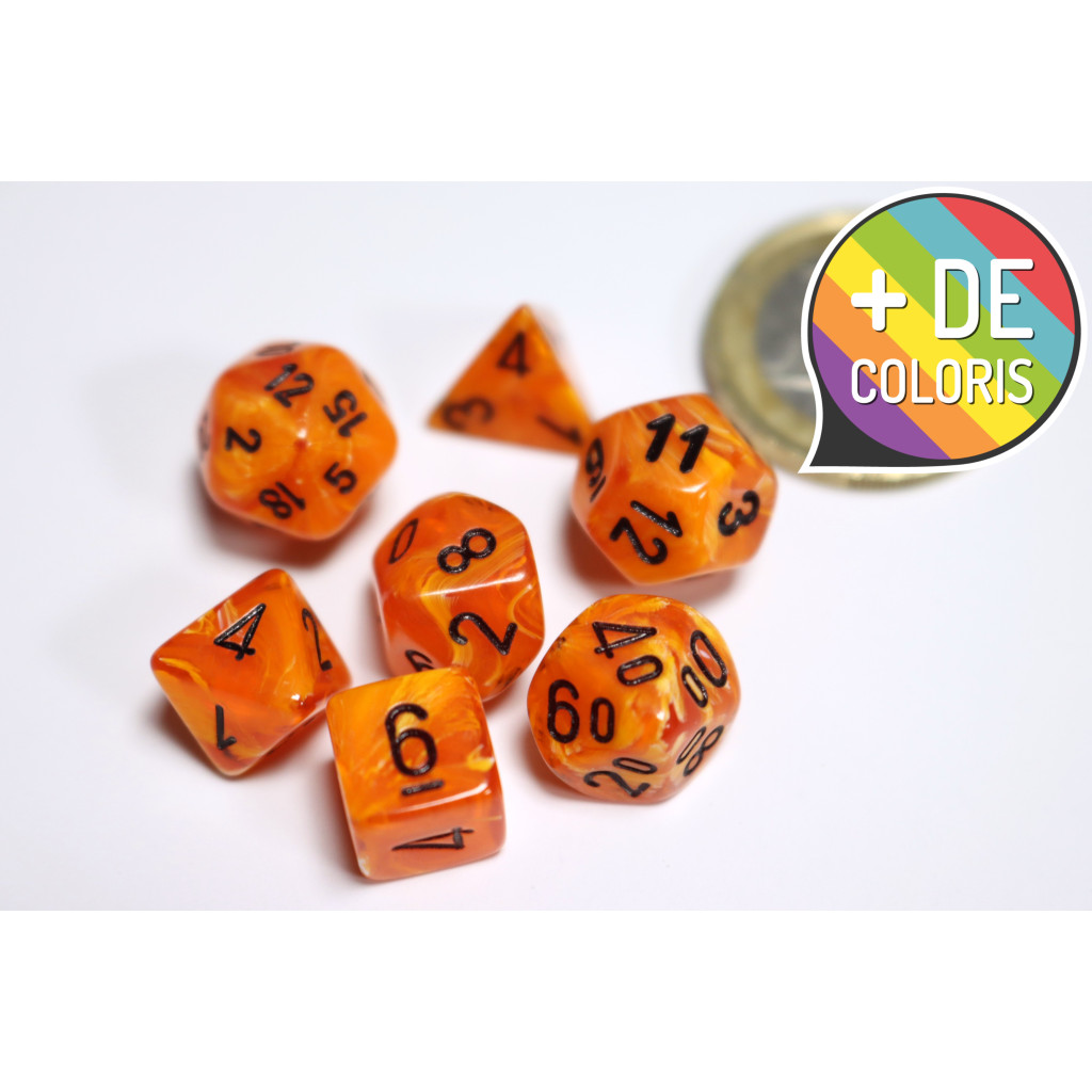 Set de 7 Mini Dés JDR Chessex : Vortex