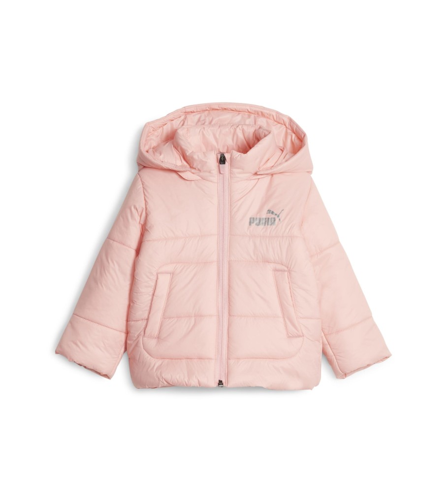 Jaqueta acolchoada Puma Minicats com capuz, rosa