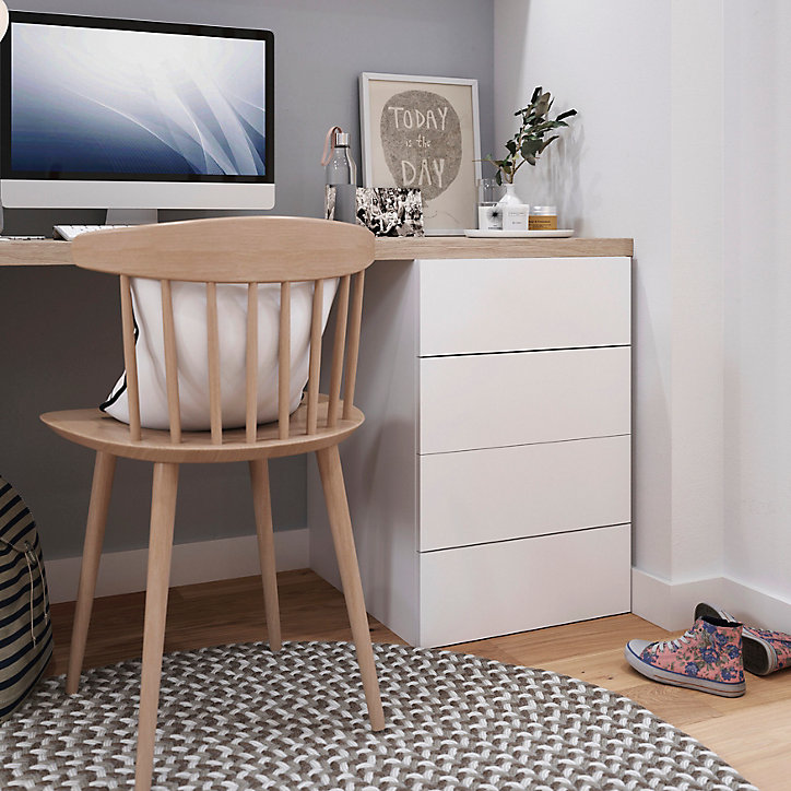 Lot de 2 tiroirs blancs GoodHome Atomia H. 18,5 x L. 49,7 x P. 50 cm