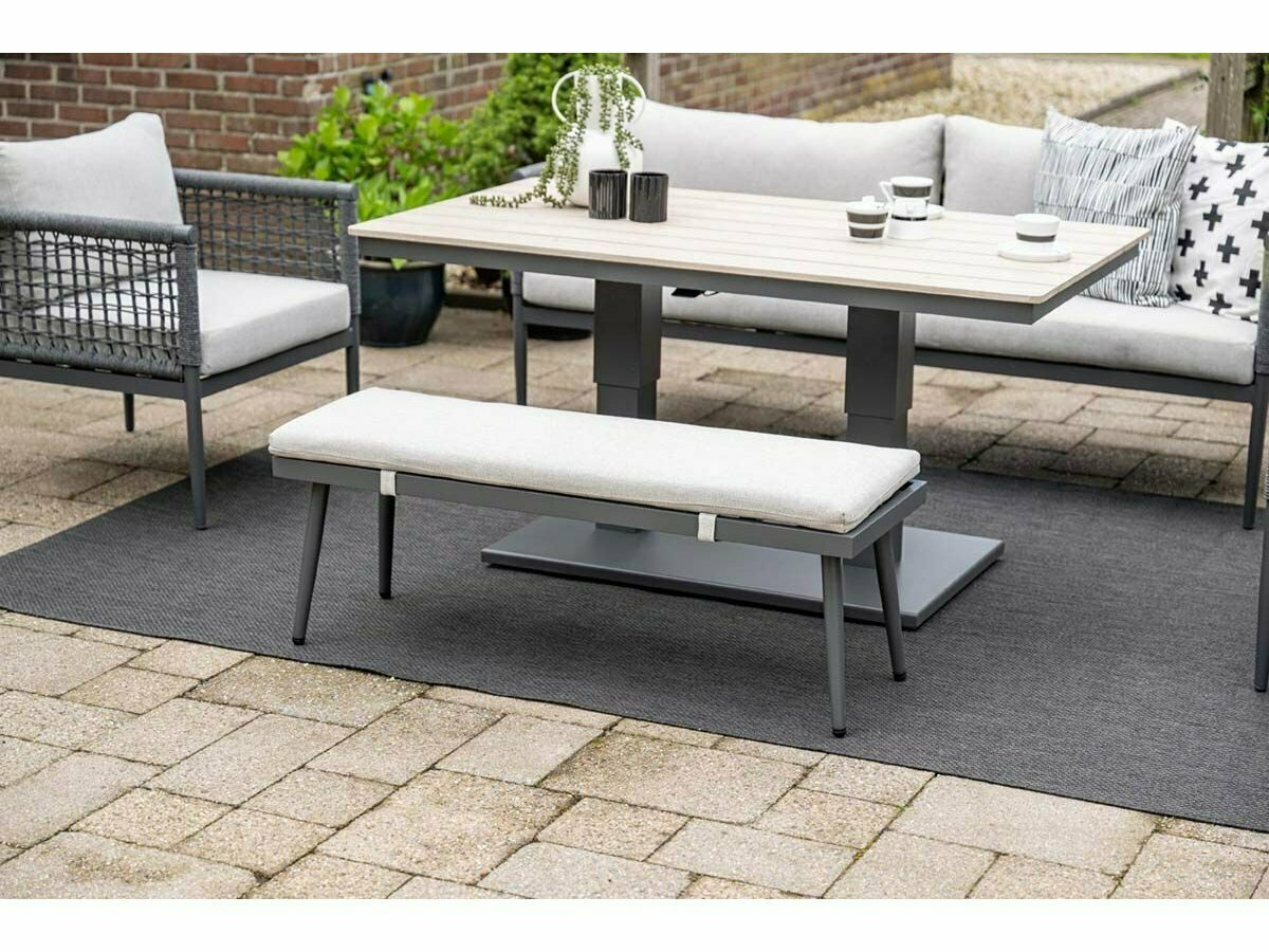 Garden Impressions Cyprus 150 x 87 cm verstelbare loungetafel - Antraciet