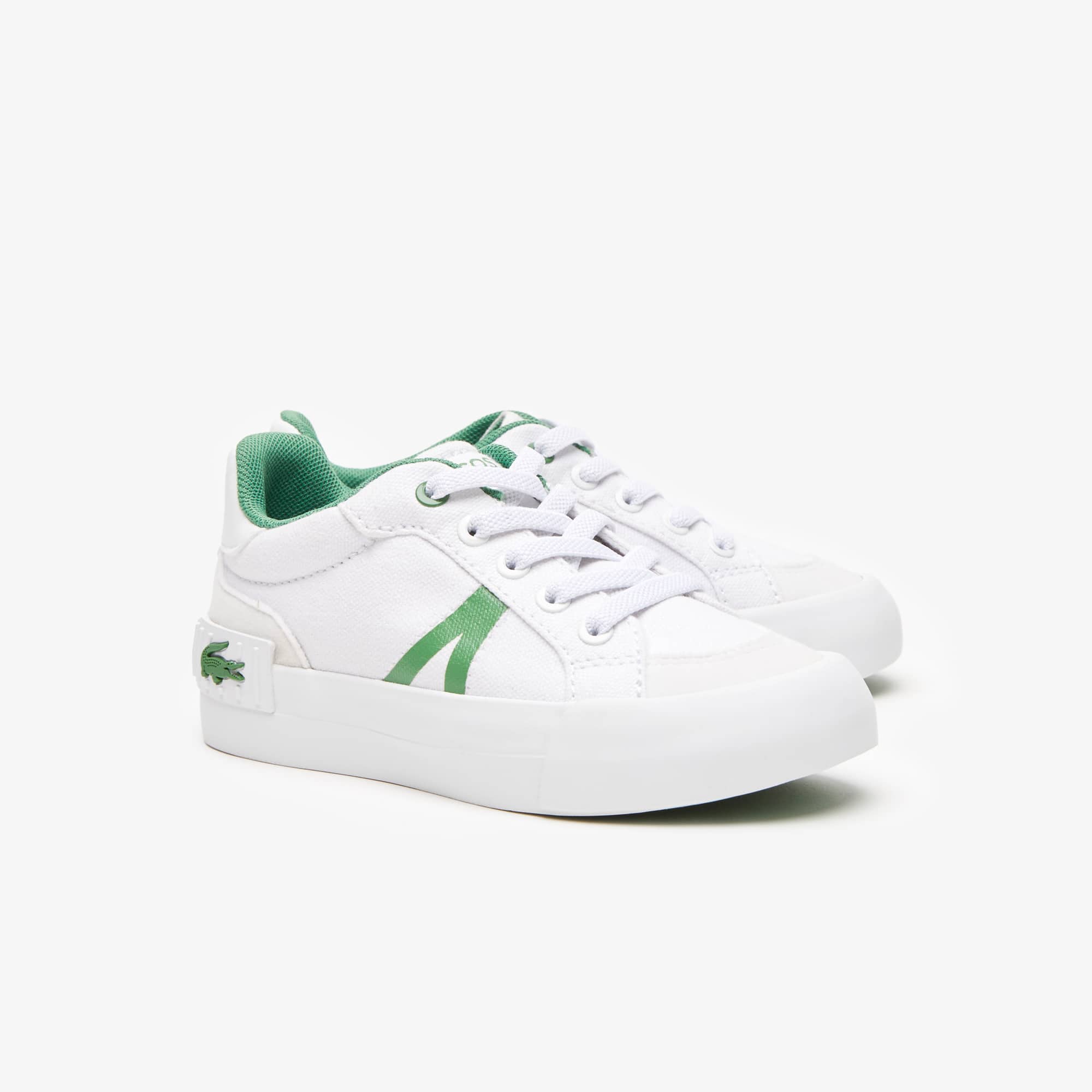 Sneakers L004 bébé Lacoste en textile Chaussures - Blanc - Lacoste - Enfant