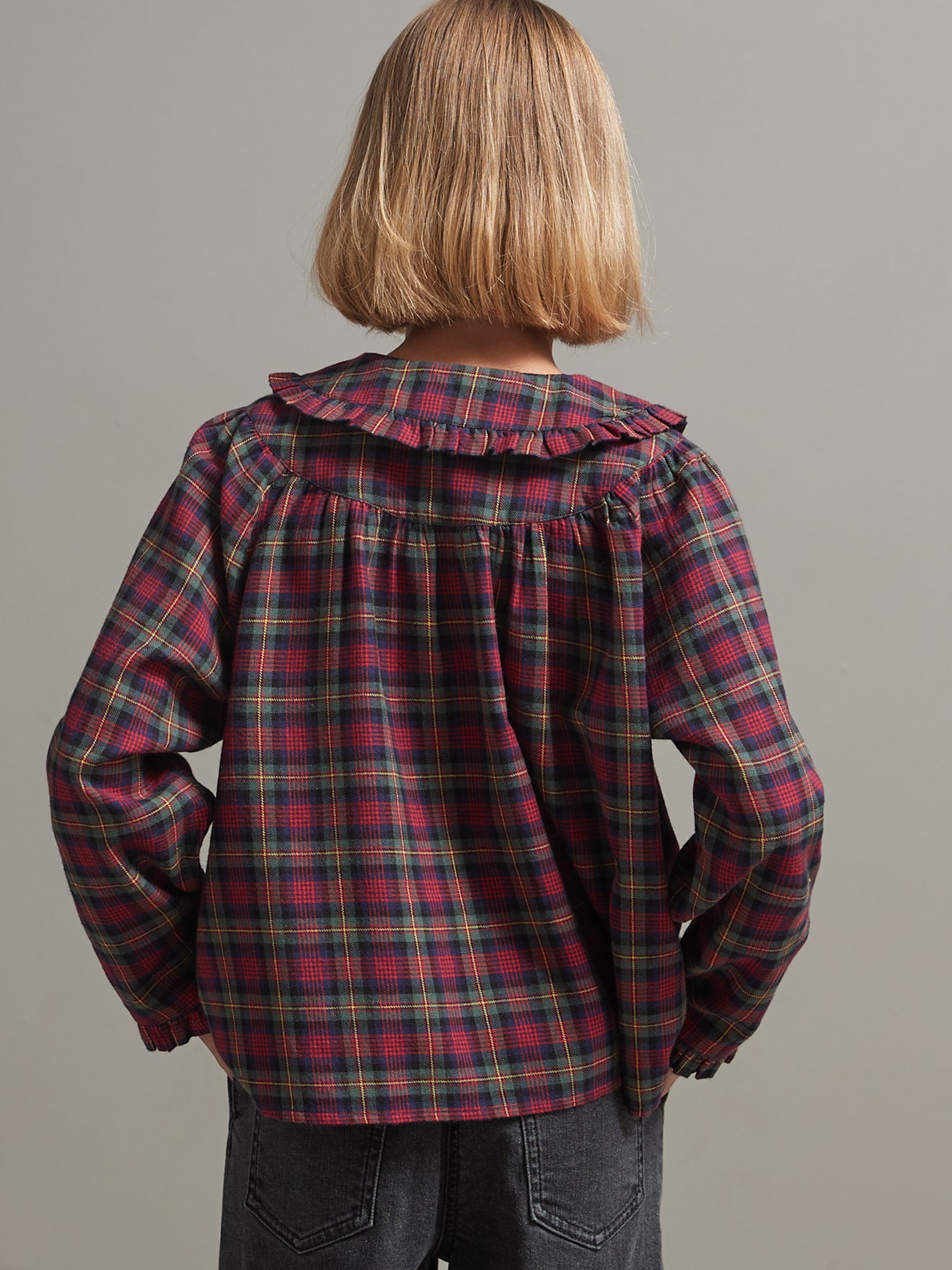 Blouse Fille à carreaux