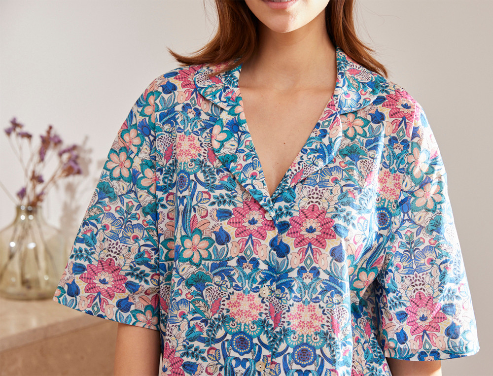 Pyjama short-Fleurs de paradis