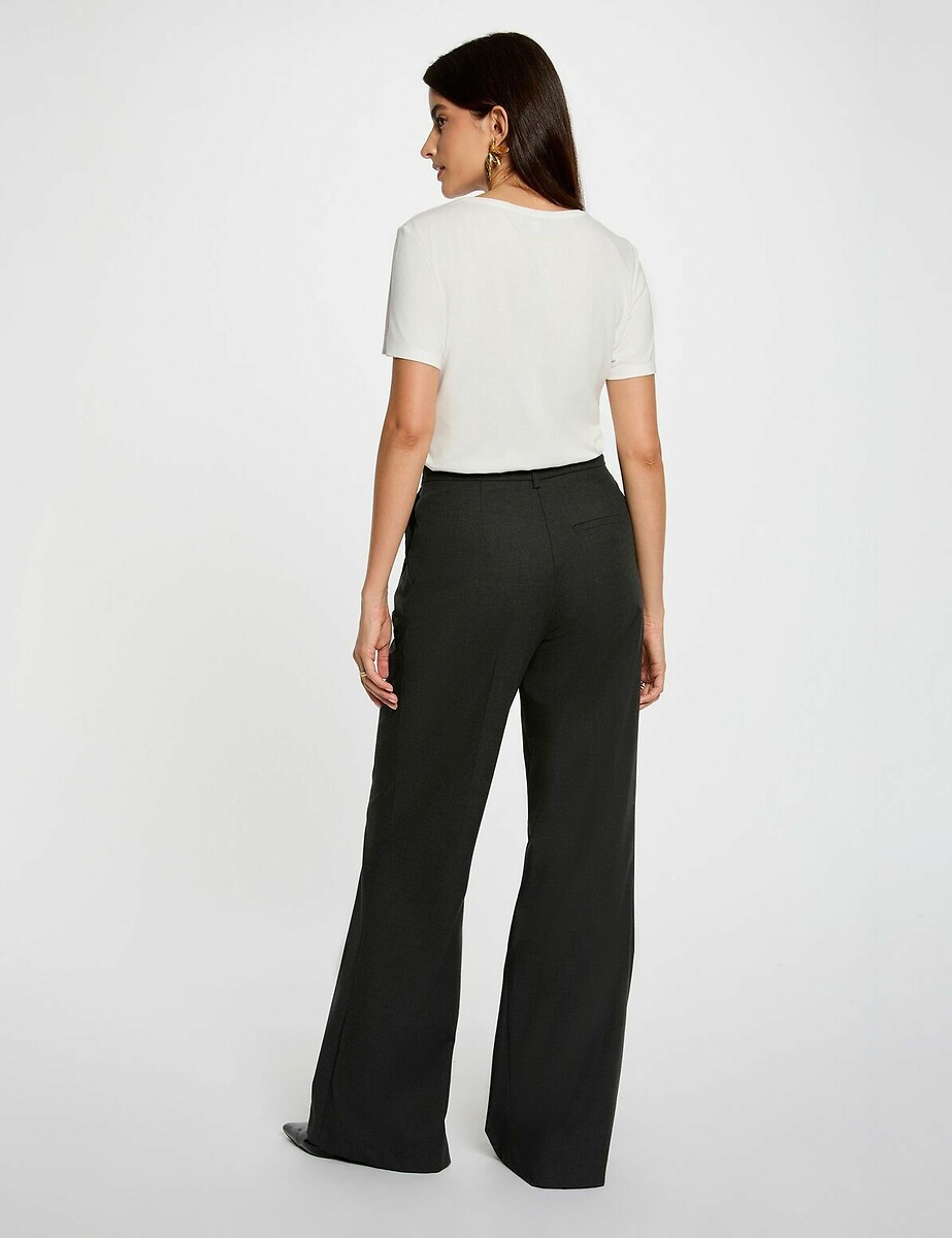 MORGAN<br>Camiseta feminina branca reta com estampa