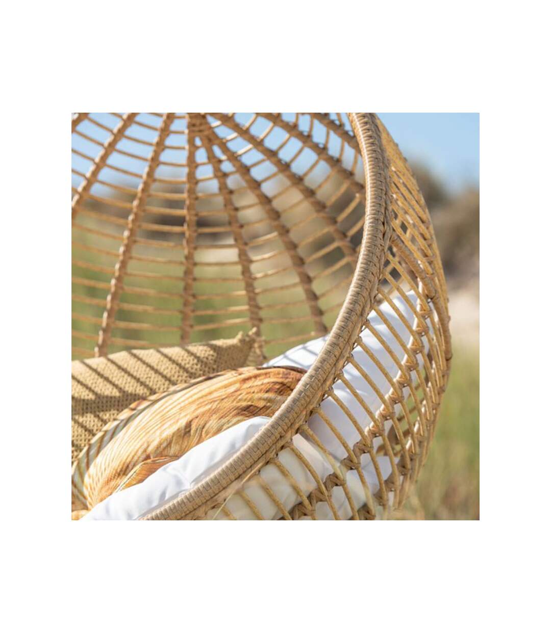 Paris Prix - Chaise Suspendue Déco lounge Rond 193cm Naturel