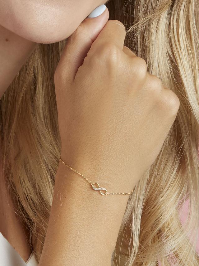 Armband, Diamant, Silber 925 bicolor