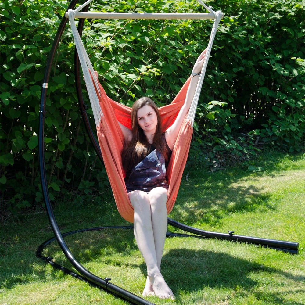 XXL Hangstoel Relaxstoel 185x130cm tot 150kg in Celosia Oranje