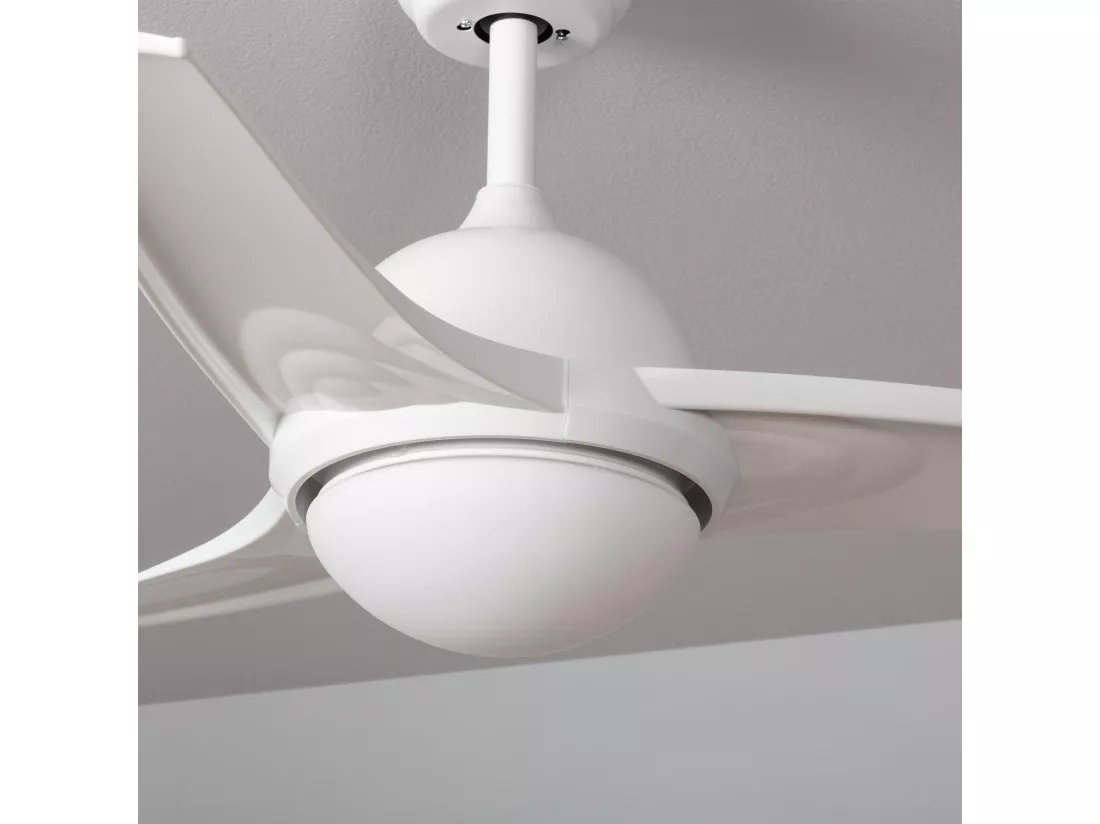Ventilateur de Plafond Silencieux Aran Blanc 107cm Moteur DC WiFi Blanc