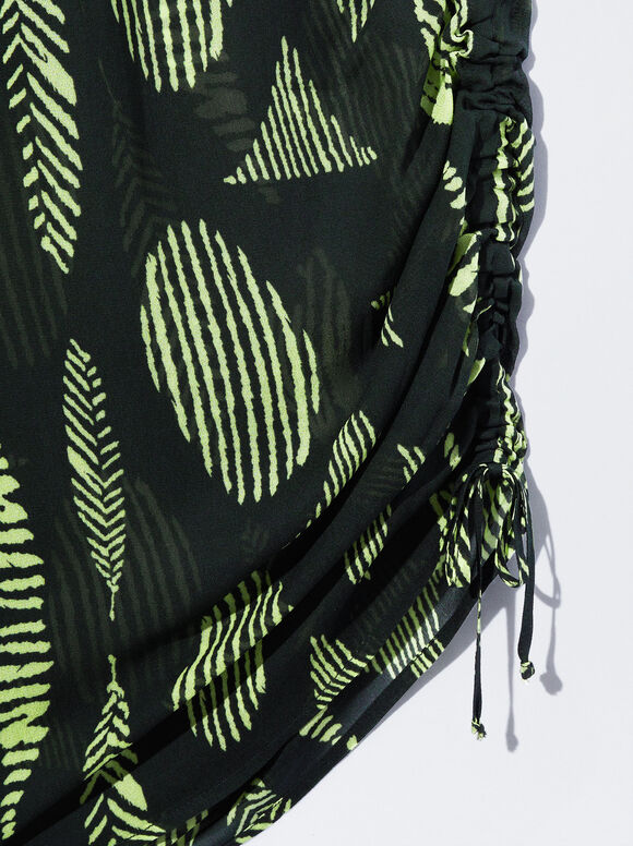 Calças fluidas estampadas - Multicor