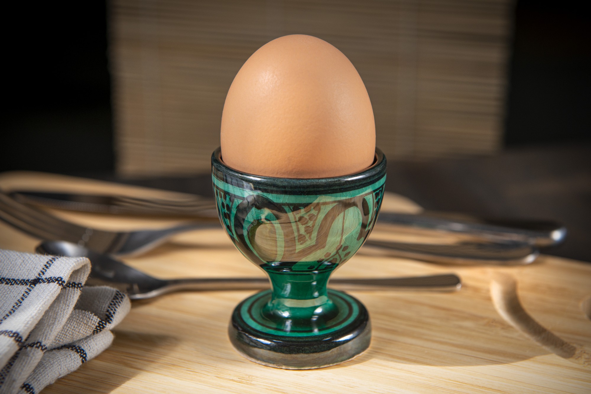 Keramik-Eierbecher, grün, Ø 5 cm, H 7 cm zu 3,80