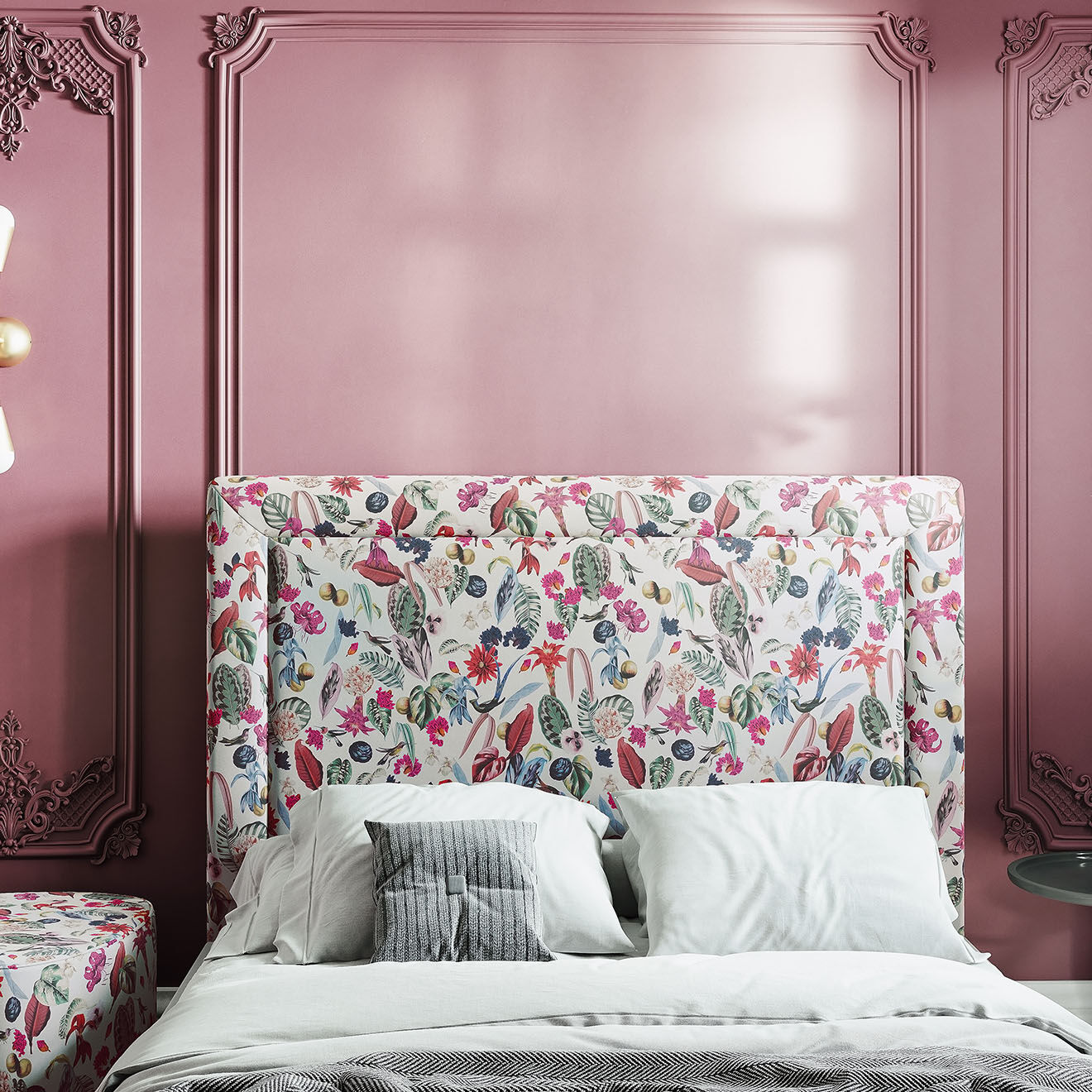 CXL by Christian Lacroix Tête de lit Marie velours multicolore - 160x120 cm