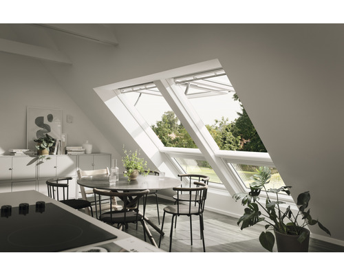 VELUX INTEGRA GPU FK06 006621 ENERGY PLUS uitzetdakraam 66x118 cm incl. motor, regensensor en draadloze wandschakelaar