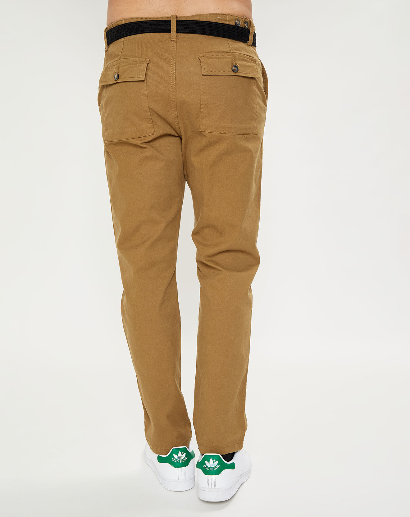 Galeries Lafayette Pantalon chino Cropped Bedford marron kaki