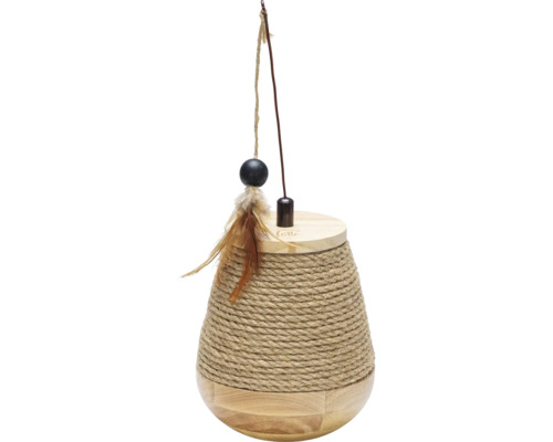 Krabmeubel ontworpen door Lotte, kattenspeeltje Tumble Mae, 15 x 15 x 18 cm, sisal, hout