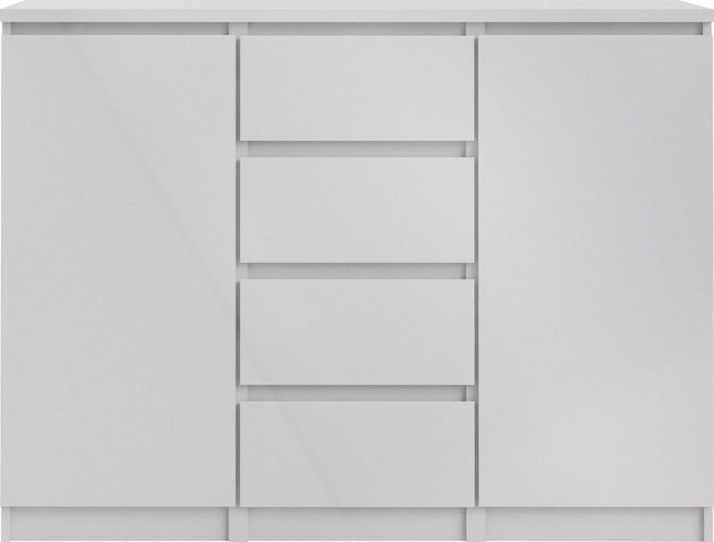 Leen Bakker - Naia - Dressoir - Hoogglans Wit - 4 Laden - 2 Deuren