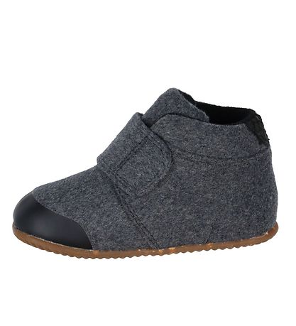 Woden Lauflernschuh - Kim - Filz - Dark Grey Melange
