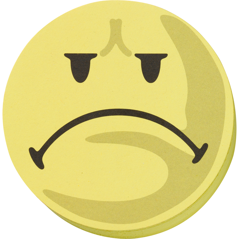 Franken Moderationskarten Smiley negativ, 9.5 cm, 100 Stück