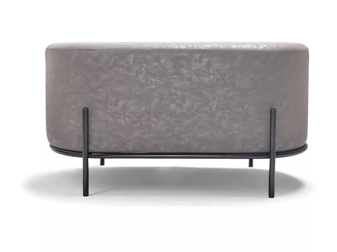 LIPSIA LETHERETTE - Pouf ovale en létherette
