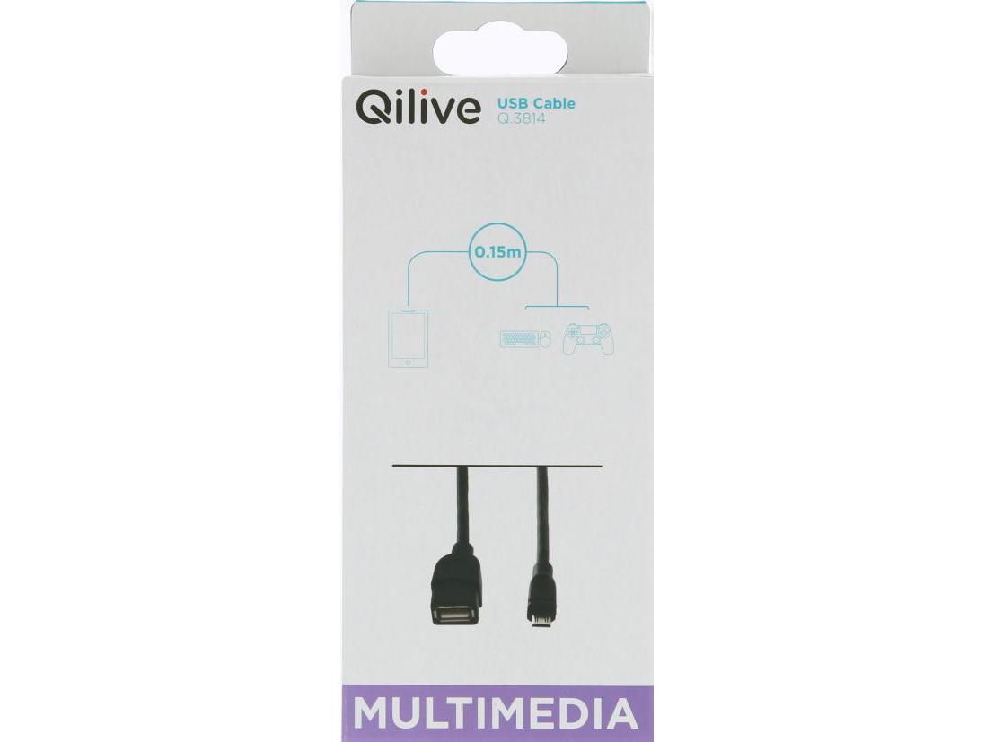 CABO USB A-MICRO B QILIVE Q.3814 G4218014 USB 2.0 OTG 15CM
