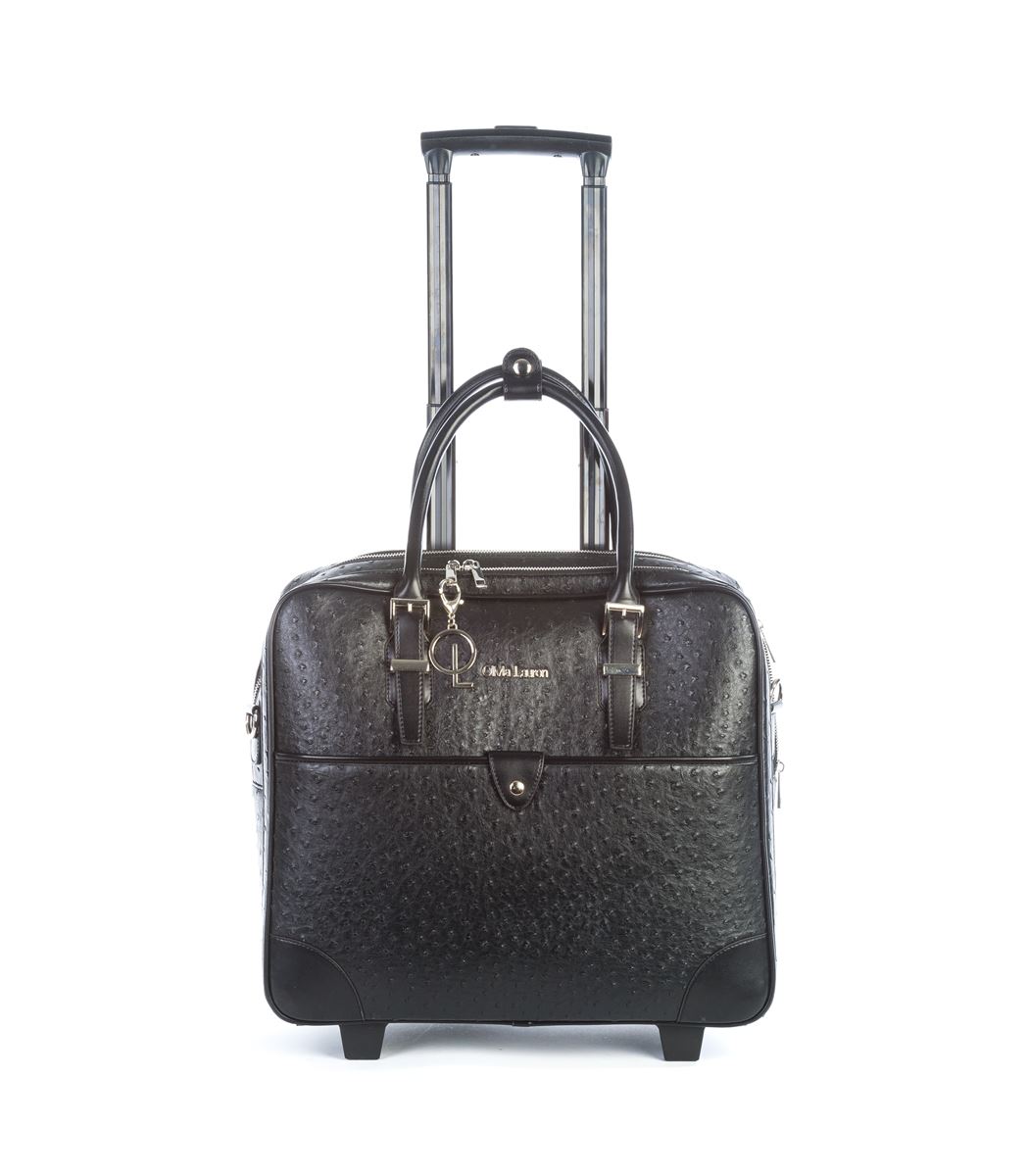 Olivia Lauren Nero Trolley Tas Struisvogel Zwart
