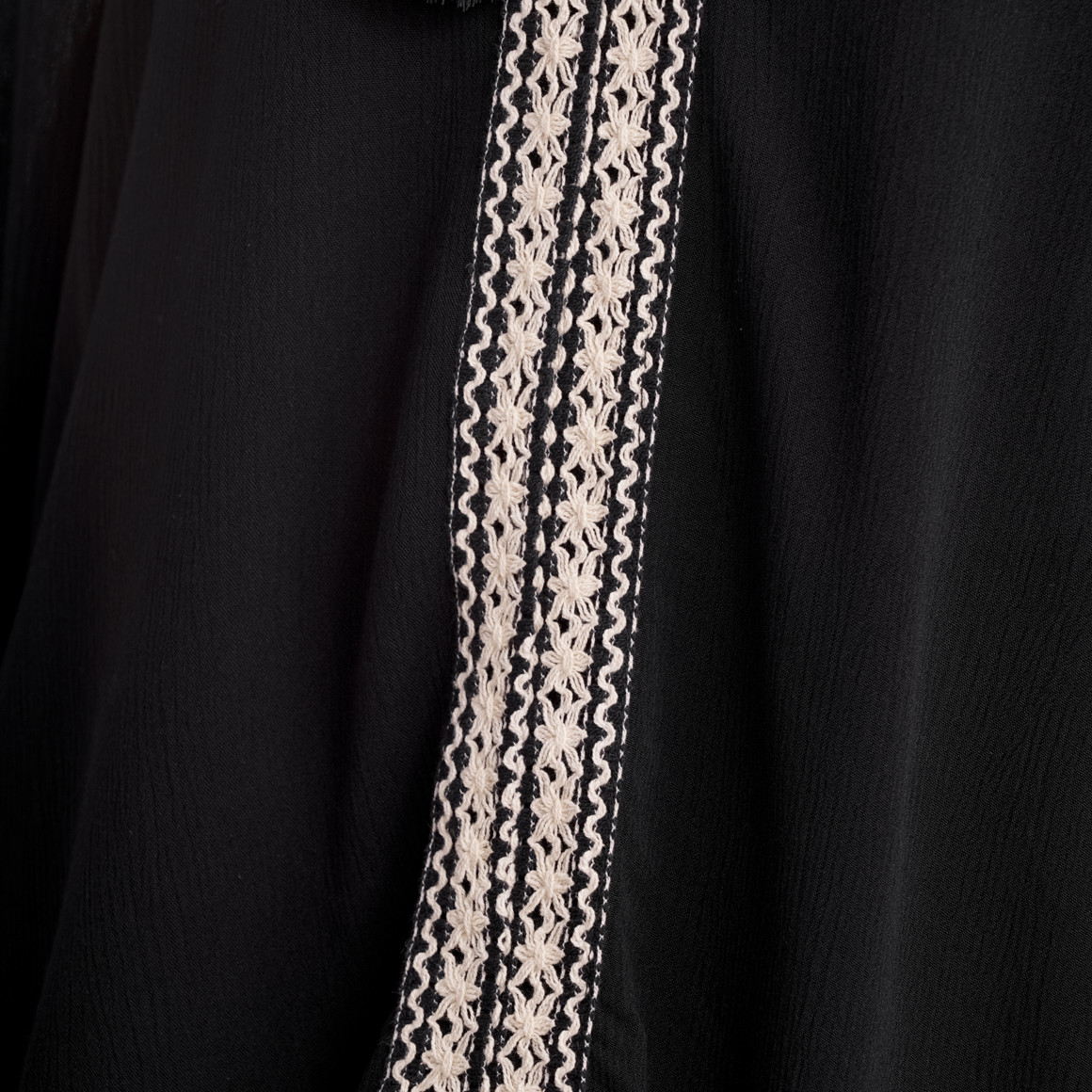 Gina Benotti Damen Bluse in gekreppter Optik schwarz