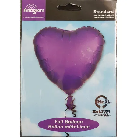 amscan Folienballon Herz lila metallic