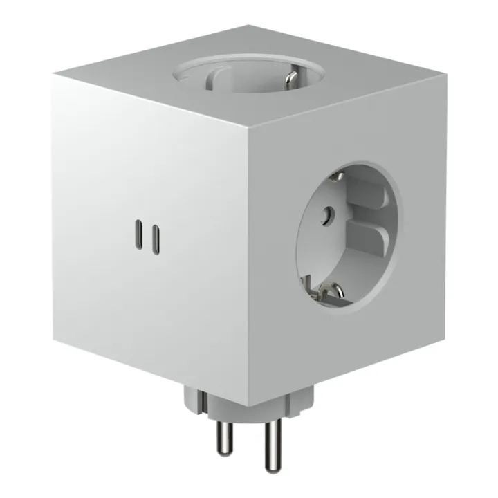 Avolt Prise murale Square 2 avec port USB-C | Gris