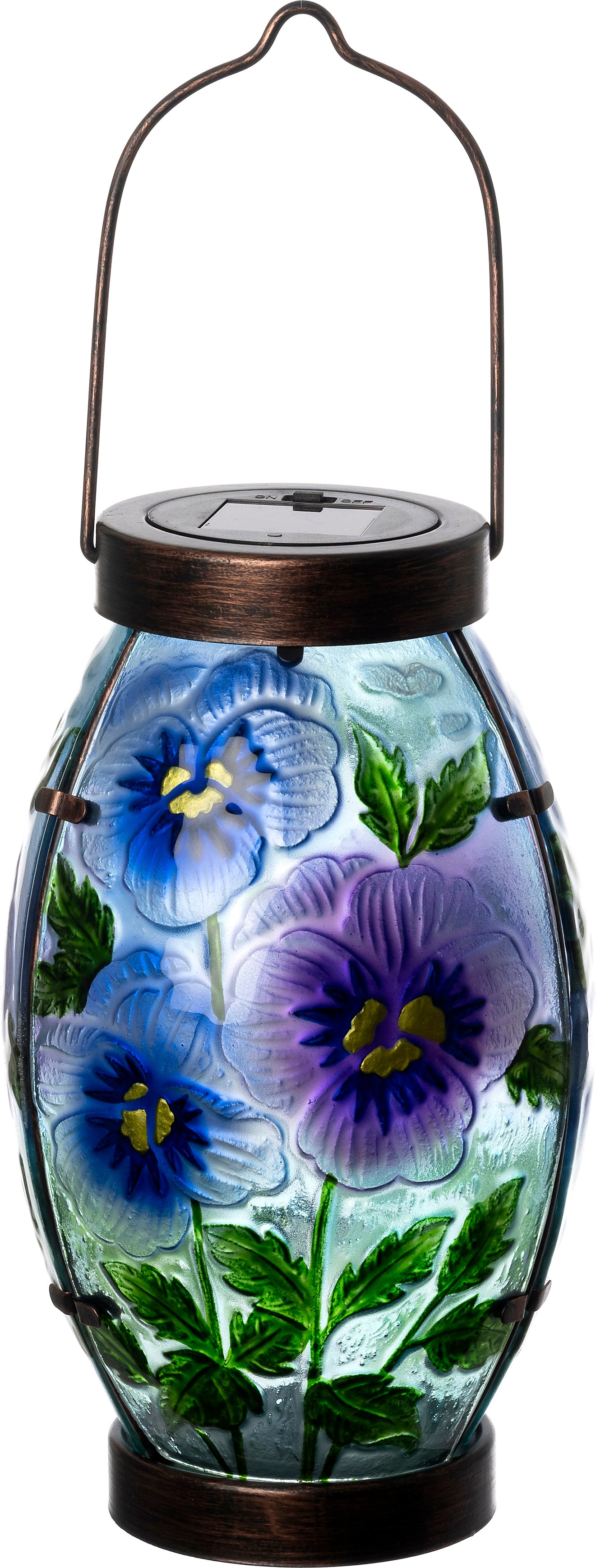 Intratuin solar lantaarn bloem blauw D 15 H 25 cm