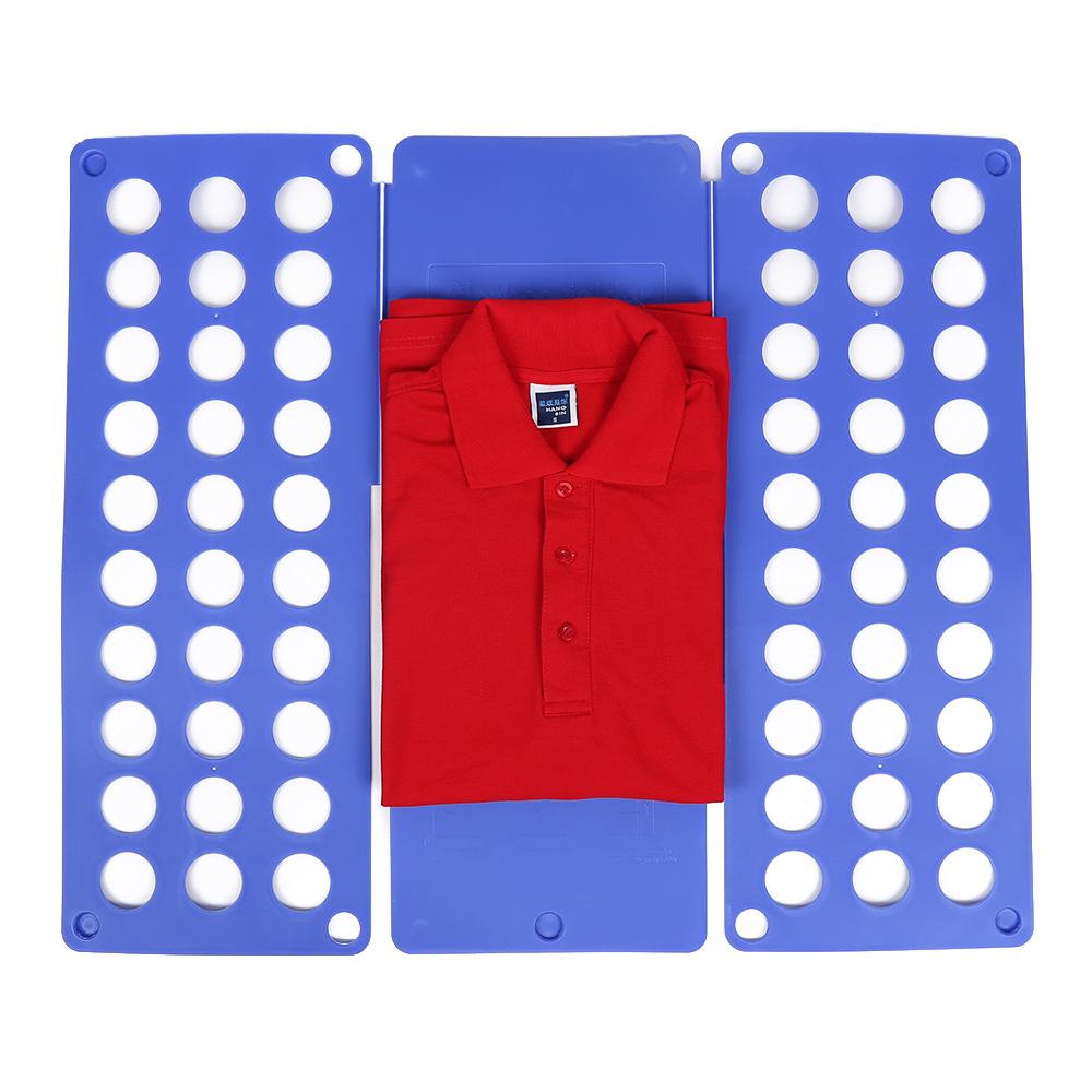 (60x72cm) Wäschefalter Faltbrett Falthilfe für Hemden / T-Shirts / Textilien - Blau