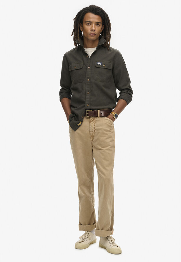Superdry FLANNEL WORKWEAR SHIRT Chive green