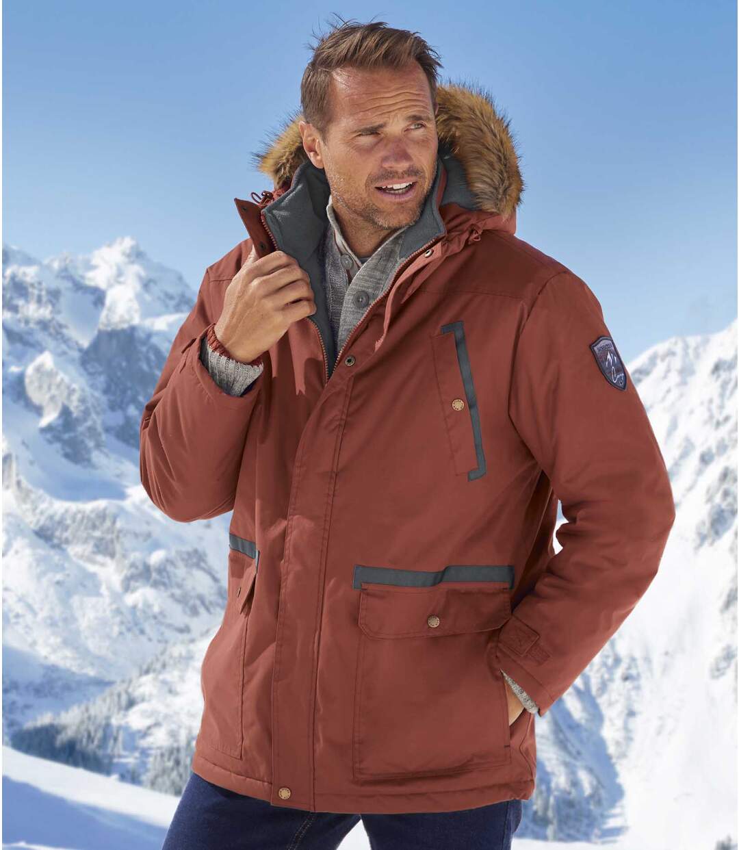 Parka Microfibre Capuche Amovible Mountain