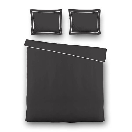 Dekbedovertrek Hotel Piping - Zwart