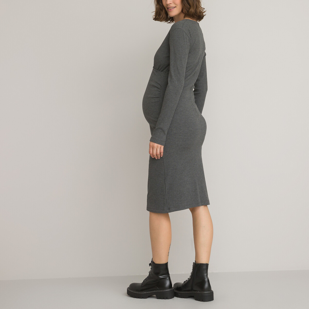 COLEÇÕES LA REDOUTE<br>Vestido de maternidade, estilo envelope