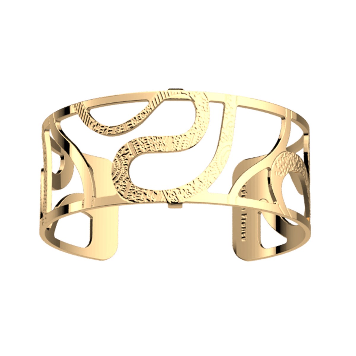 Bracelet Les Georgettes Reptile doré 25mm