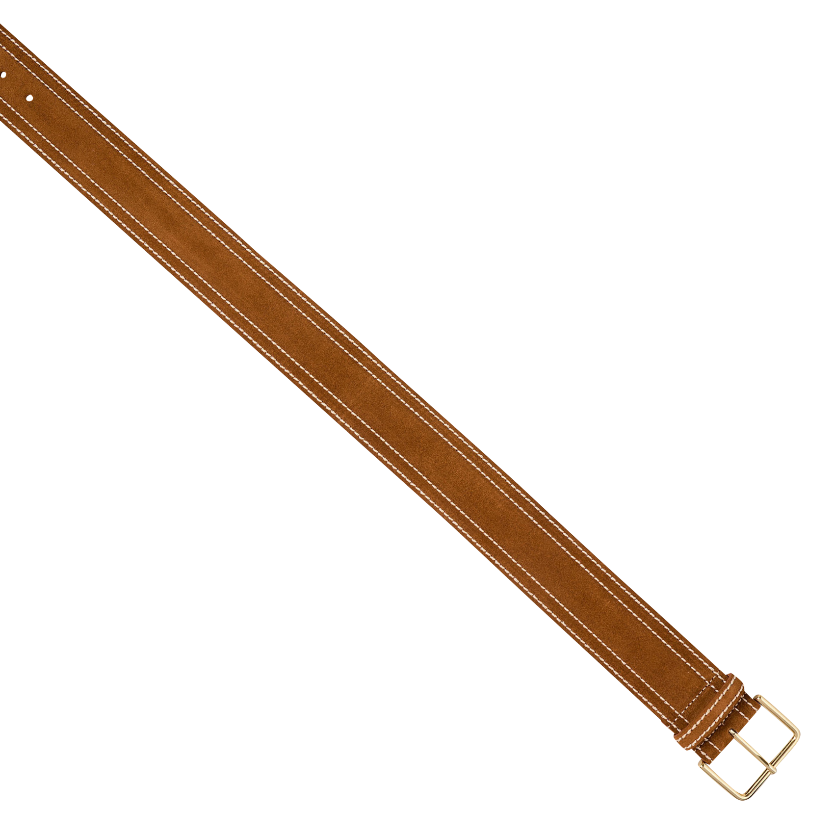 Ceinture large à boucles en cuir | Marron