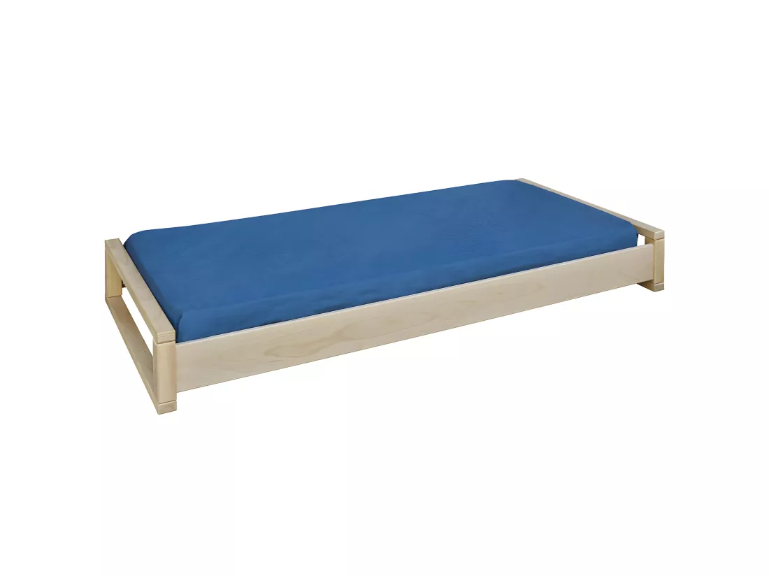 Lit gigogne 90x200cm bois massif bois POKA