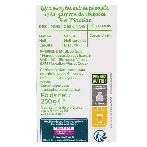 Modalac My Organic Cocoa Cereal (a partir de 6 meses) 250g