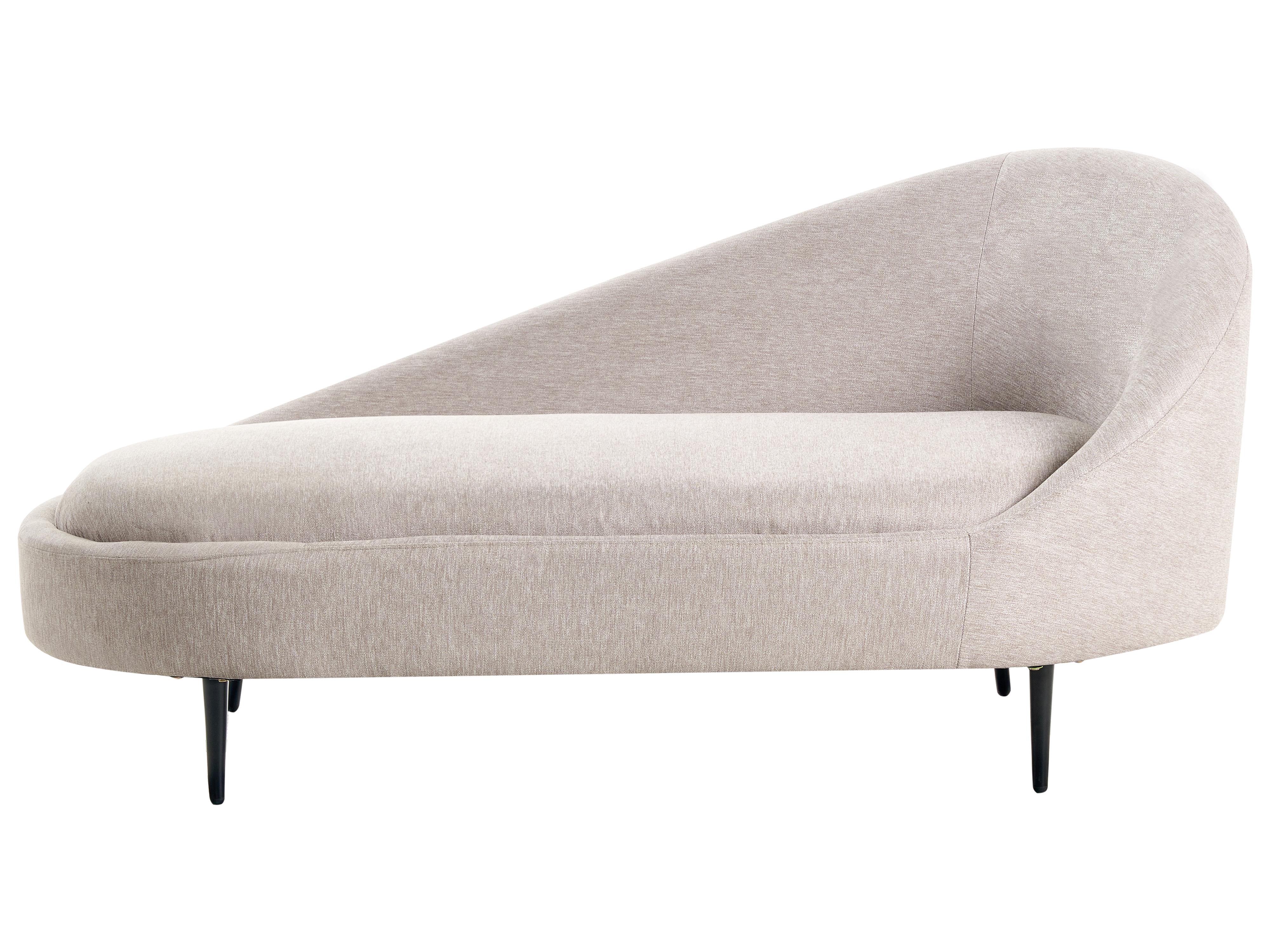 Rechtszijdige chaise longue VALREAS Stof Taupe